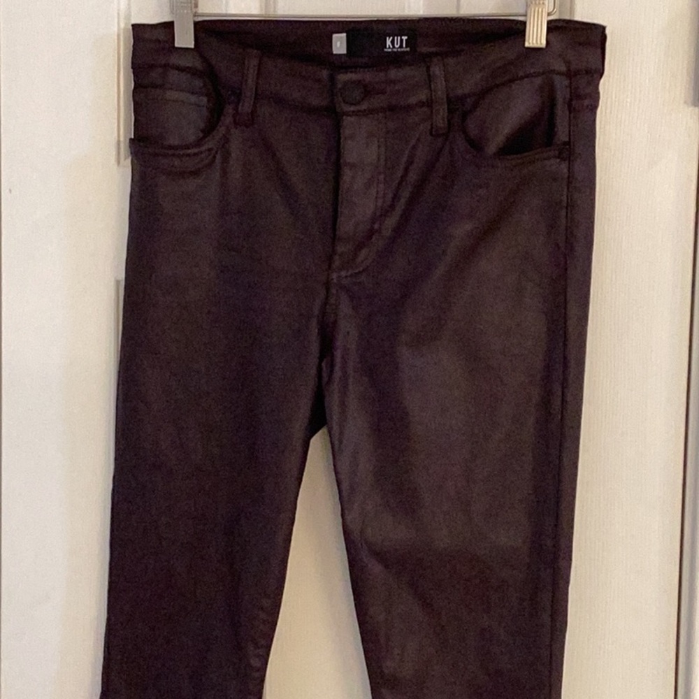 KUT from the Kloth Deepest Plum Coated Skinny Jeans - Picture 2 of 10
